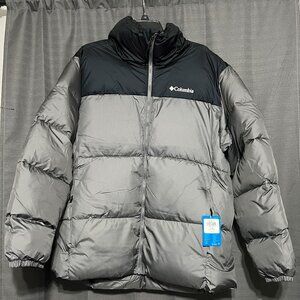 Columbia Puffect II Jacket Black and Grey Size Large